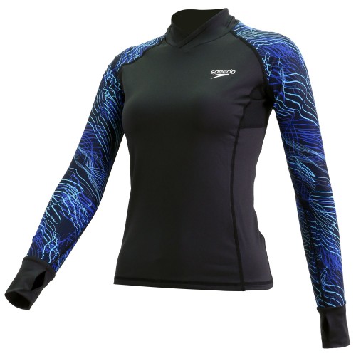 Maglia Donna Speedo Protect+ Functional Water Activity Black-AquariumTg. S - M - L - XL - XXL