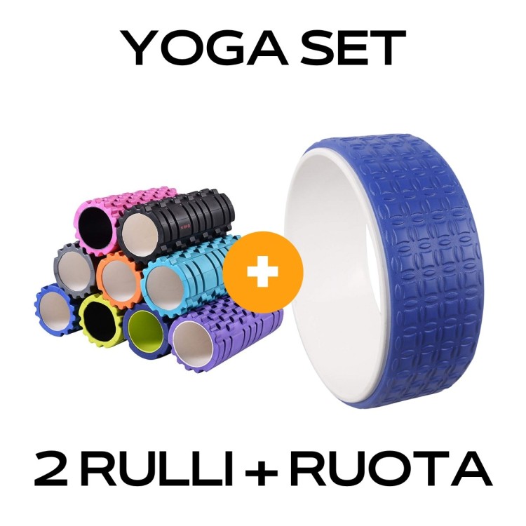 Set Allenamenti e Yoga Fhawk Rulli 61 e 33cm con Ruota